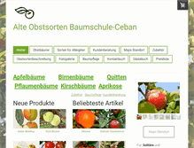 Tablet Screenshot of baumschule-ceban.com